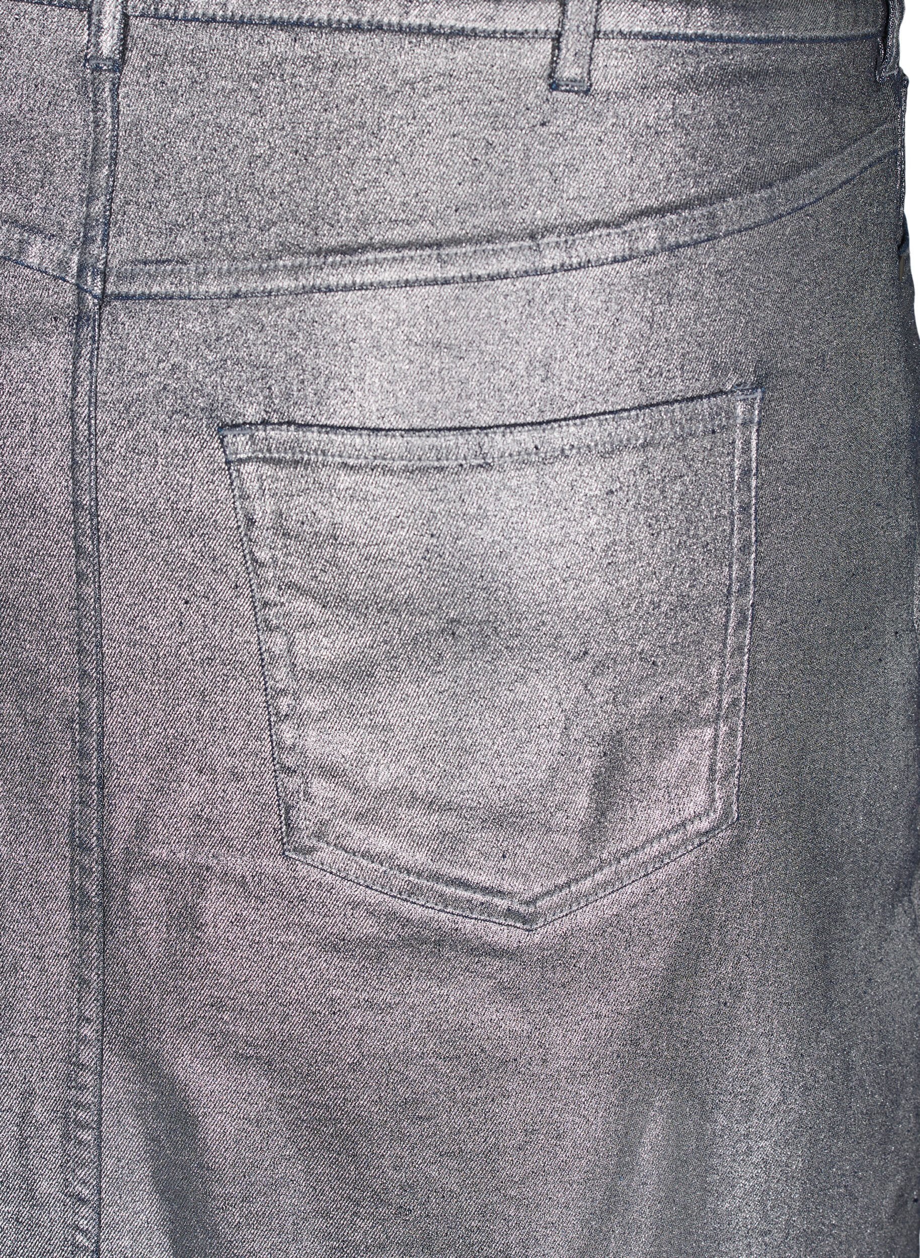 Sølv coated midinederdel