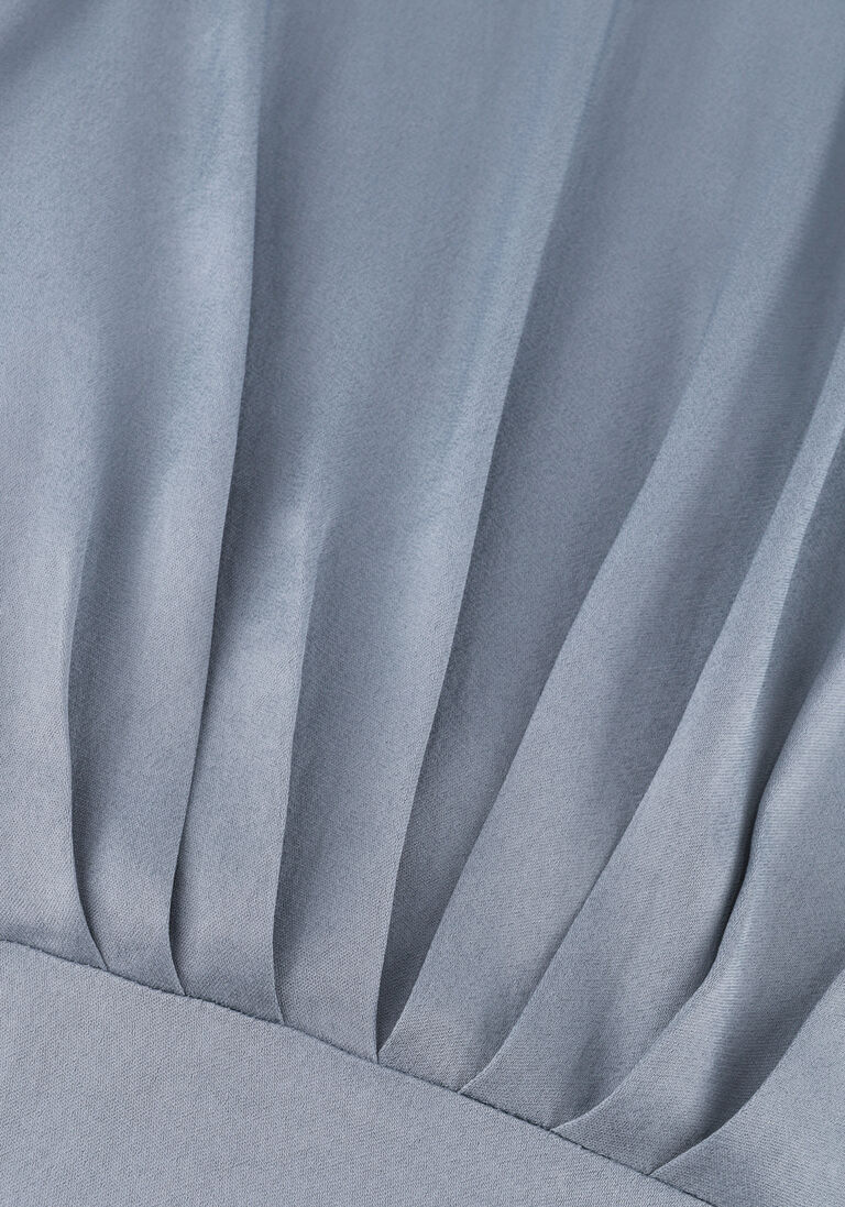 blauwe drykorn maxi jurk amabel