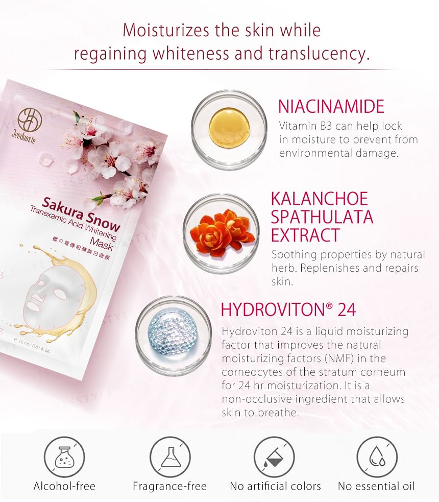 JOURDENESS - Sakura Snow Tranexaminezuur Whitening Mask