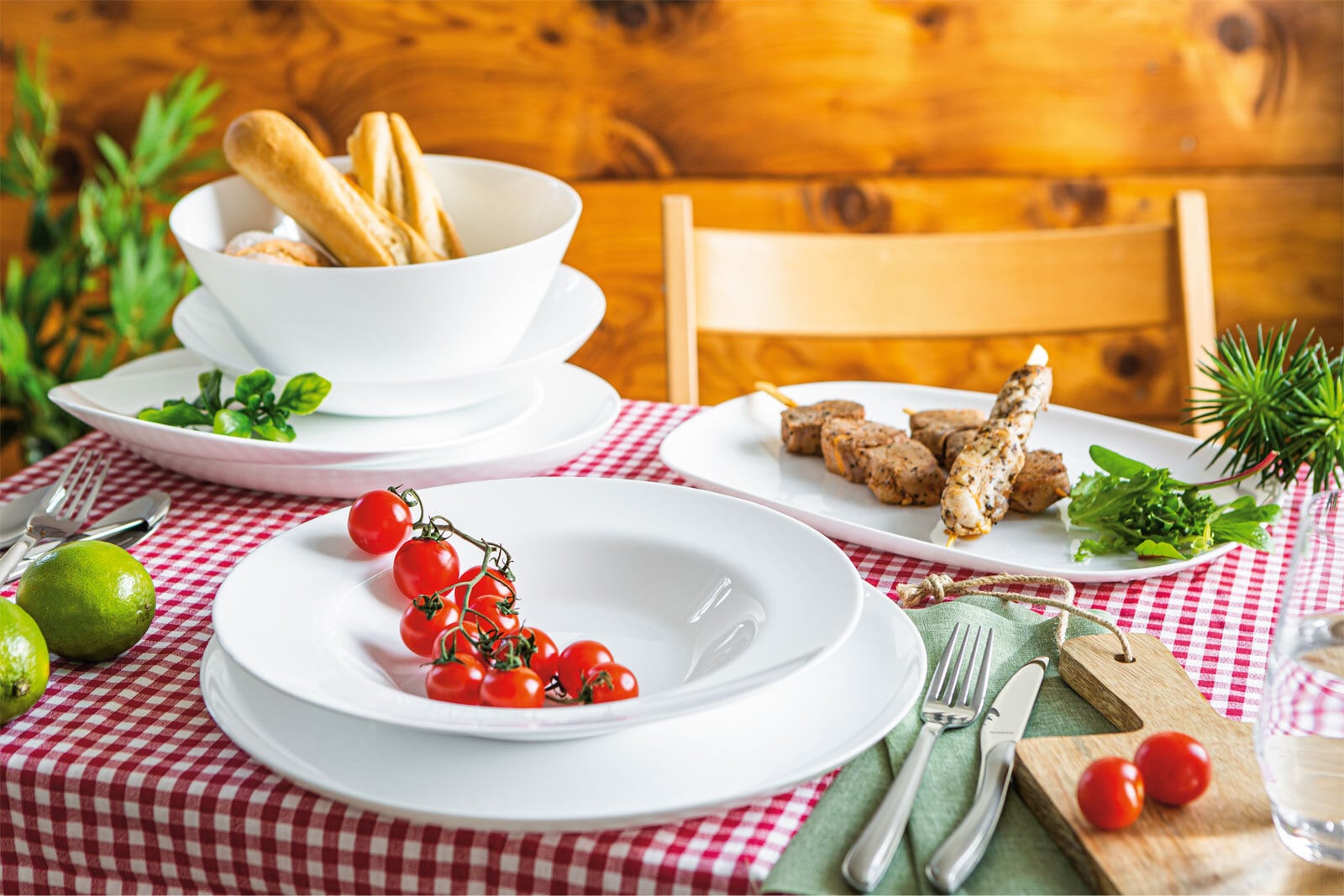 CreaTable Barbecueteller ITALIEN PARTY 33 x 25 cm weiß