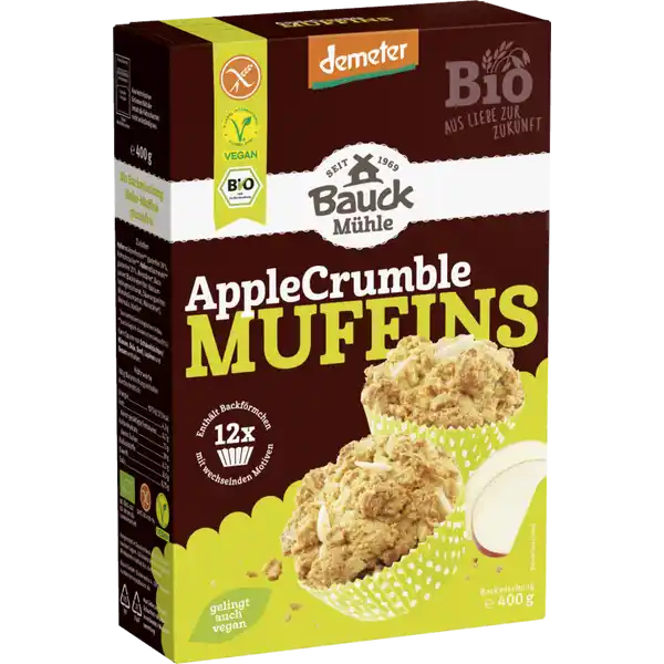 Bio Apple Crumble Muffins Backmischung