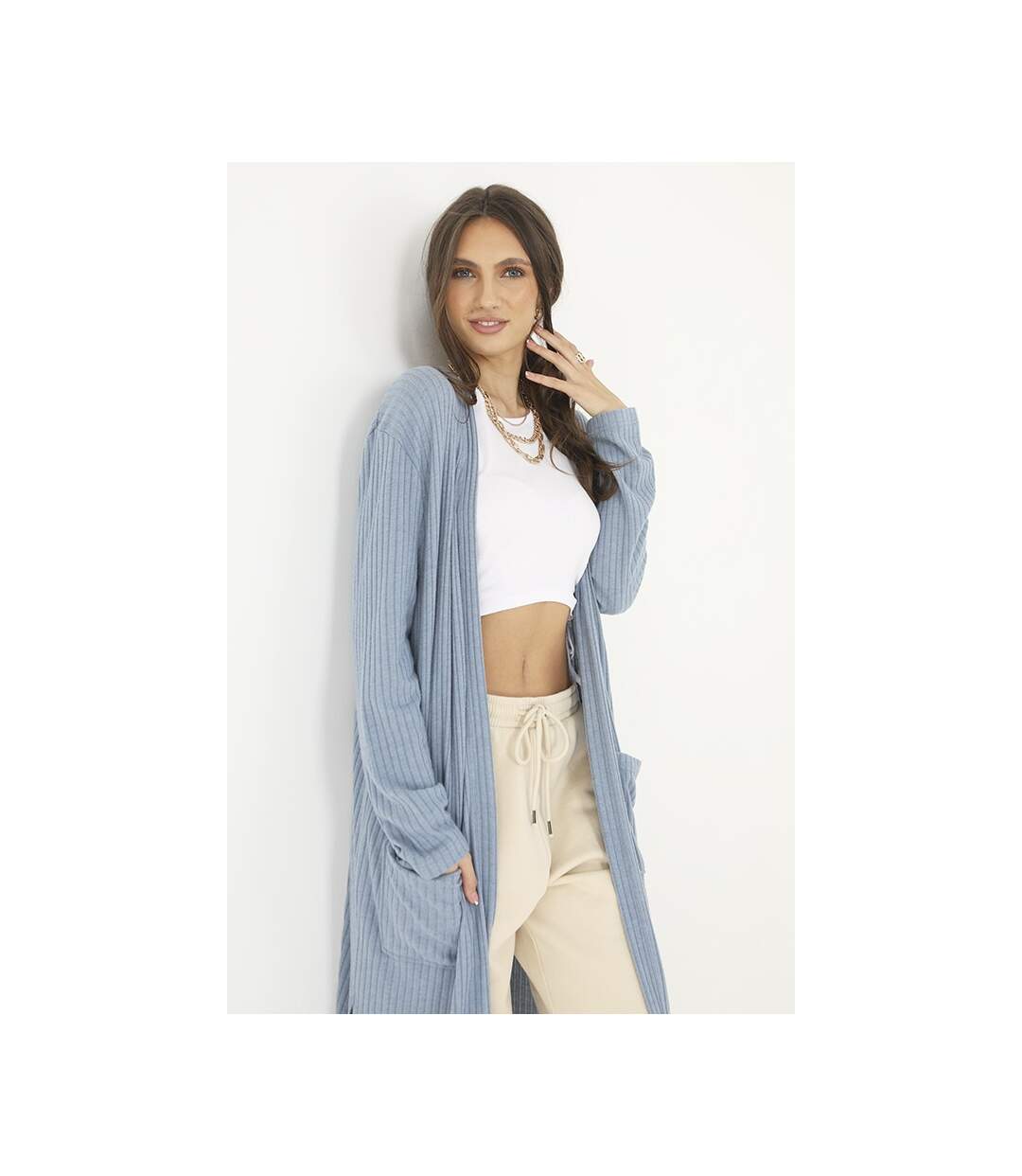 Brave Soul - Cardigan - Femme (Bleu) - UTUT1745