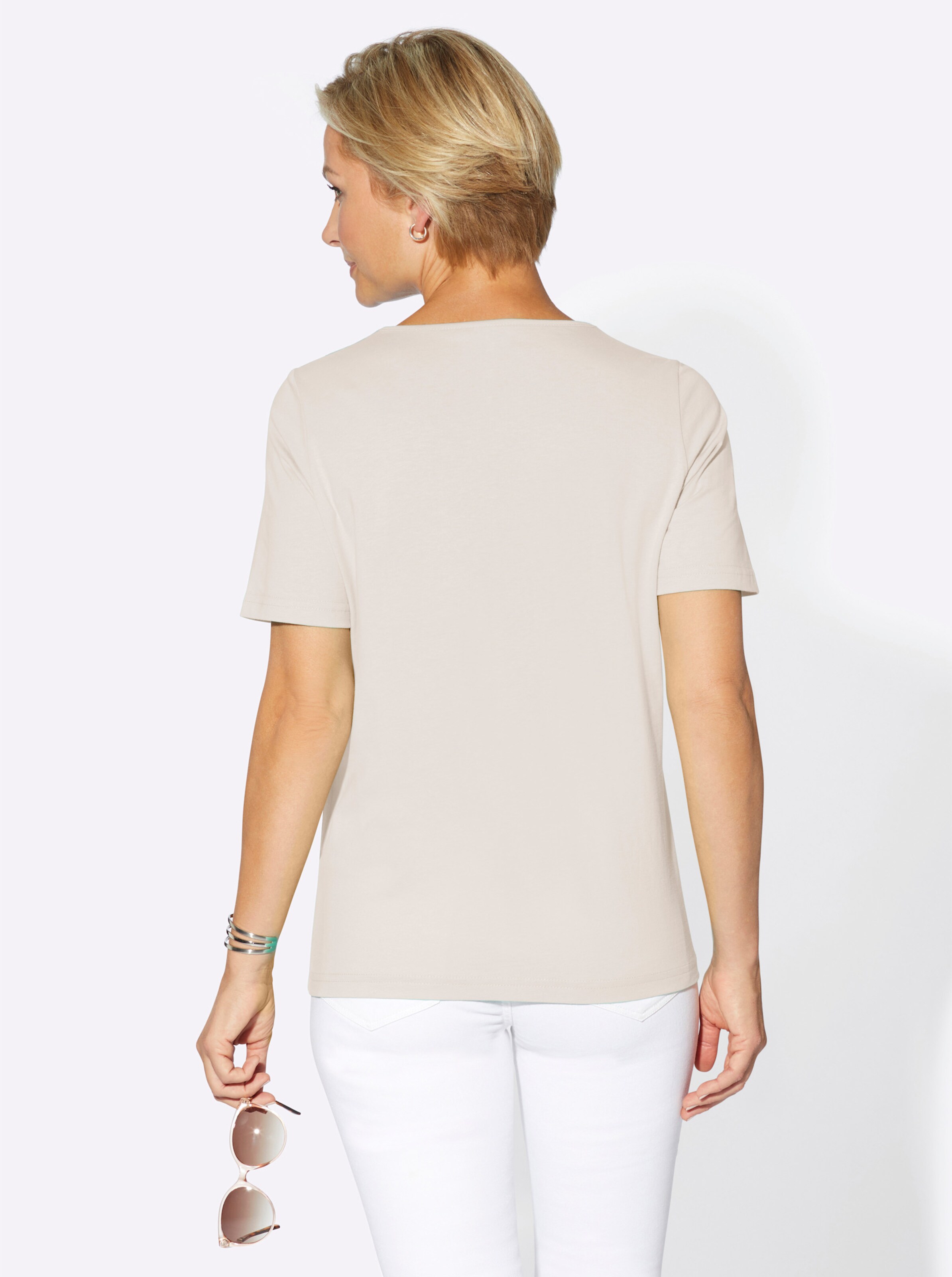 Kurzarmshirt in weiß