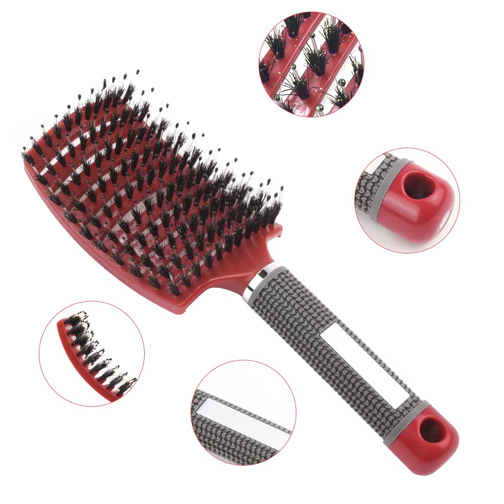 (70mm) Locken Styling Haarbürste Kopf Massage Bürste Detangling Brush - Blau