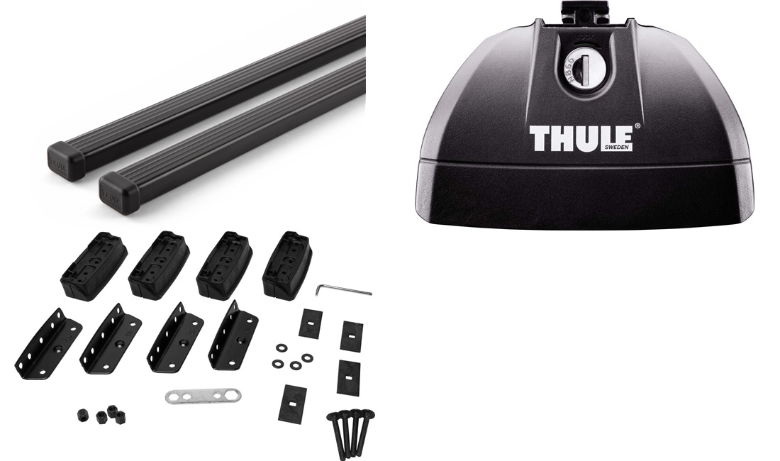 Tagbøjler, Thule SquareBar Sort