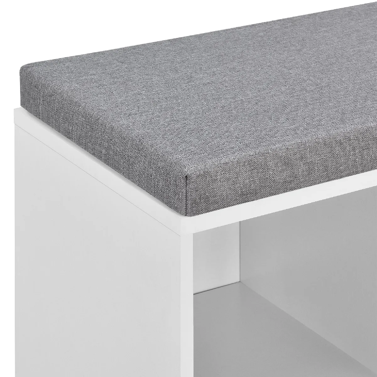 Helloshop26 Meuble à Chaussures en MDF - Blanc et Gris