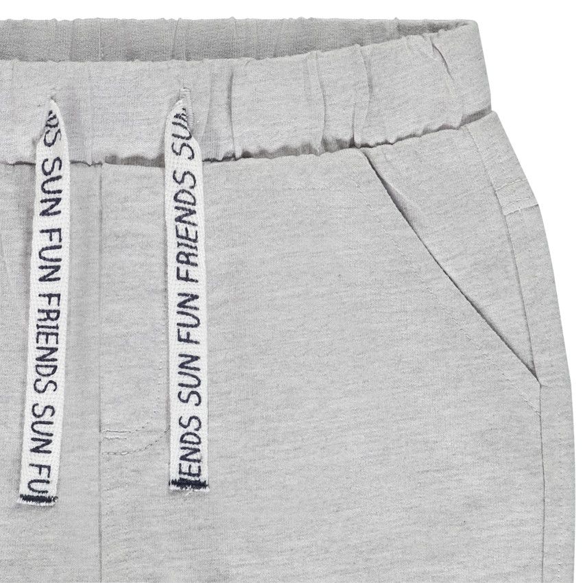 Bermuda en molleton uni pour bébé garçon - Gris clair