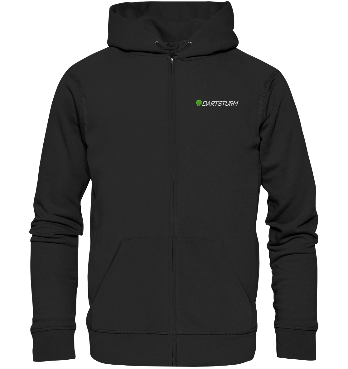 DartSturm - Logo Weiß Zipper (Stick)