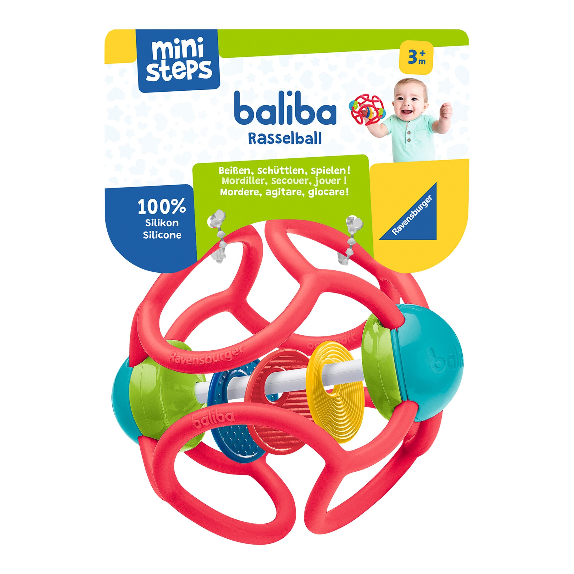 Ravensburger - MINISTEPS Rasselball baliba rot