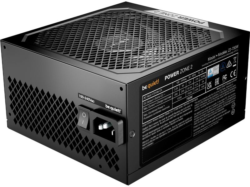 be quiet! Netzteil Power Zone 2 750 W ATX-Netzteil mit 80 PLUS Platinum-Zertifizierung