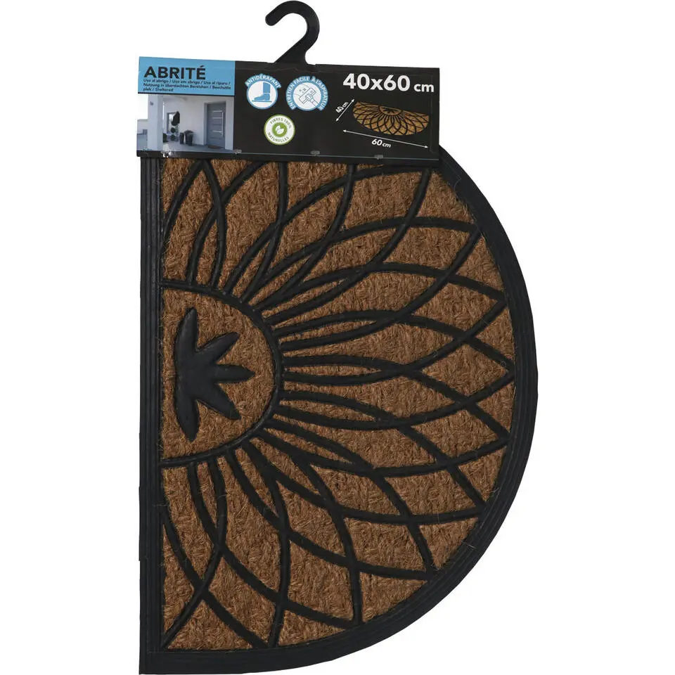 Luance Cozy Step Deurmat - anti slip - half maan - 60 x 40 cm
