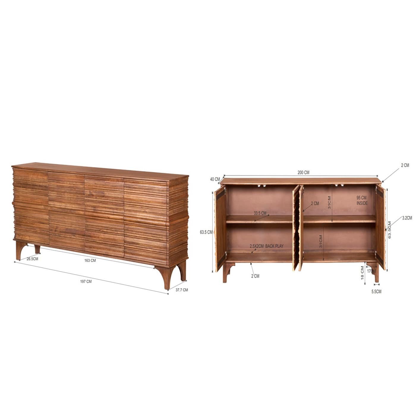 Dressoir Santos 4 deuren Kare Design