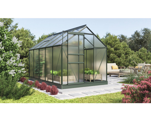 Vitavia Comet 6200 kas, dubbelwandige polycarbonaat panelen 4 mm, 195 x 321 cm, smaragdgroen
