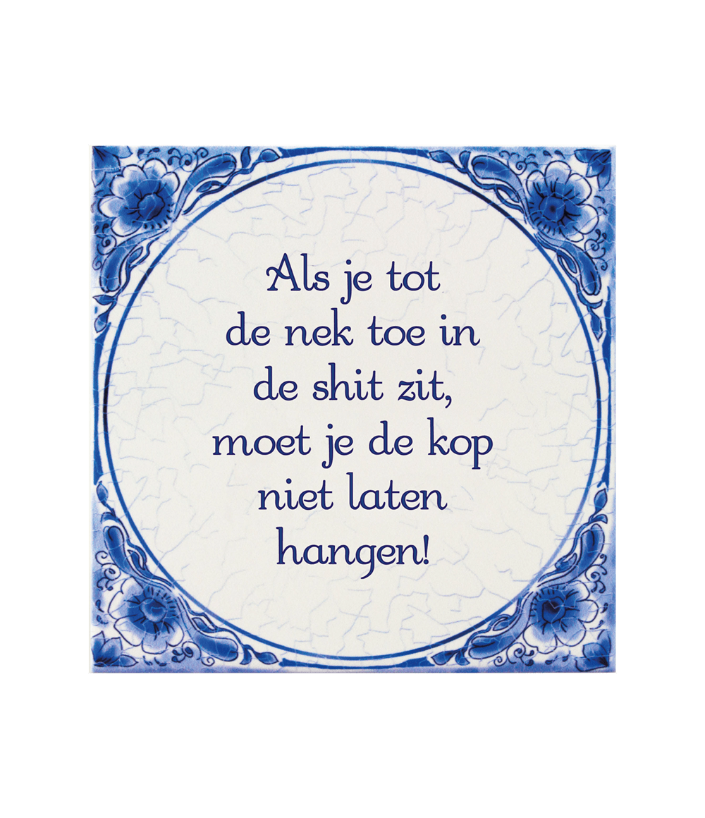 Delfts Blauw Tegel Tot De Nek 14,5cm