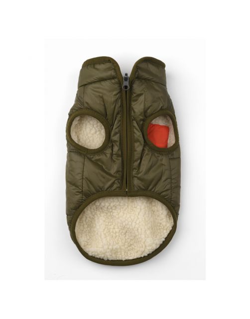 51 Degrees North Jules Coat Beige&Olijfgroen - Hondenkleding