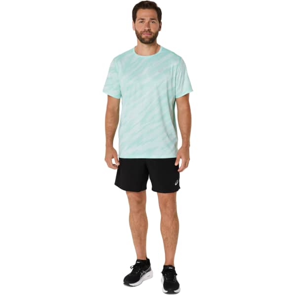 T-shirt running ASICS CORE ALL OVER PRINT SS TOP OASIS GREEN