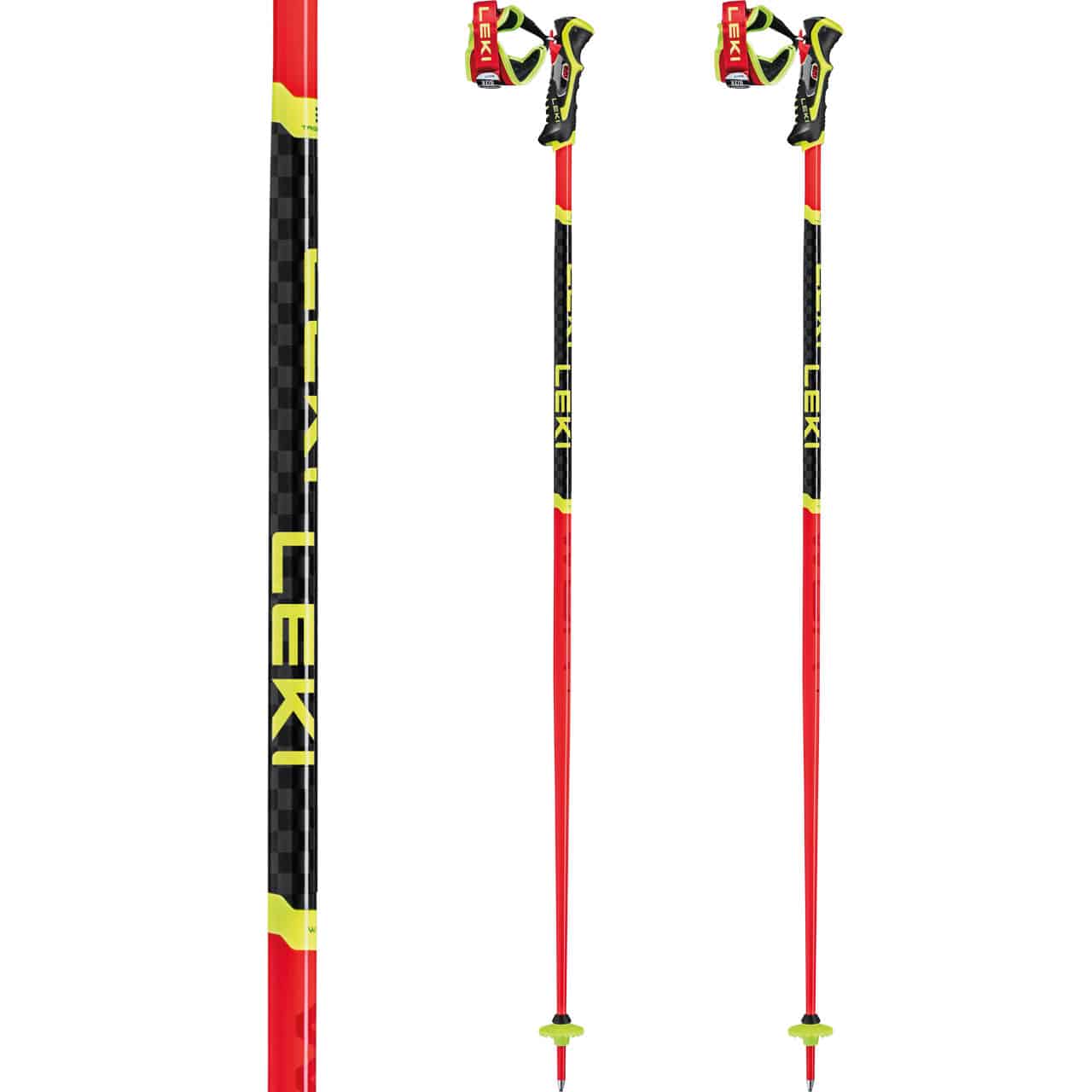 Leki WCR SL 3D bright red/black/neonyellow | Leki Alpin Skistöcke | Leki | L | MARKEN | XSPO
