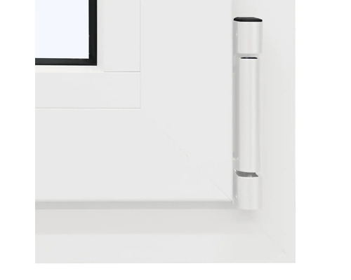 ARON Ternum aluminium raam RAL 9016 verkeerswit, 2-vleugelig (kiep-draai) met beweegbare tussenstijl, 1300x900 mm, DIN links