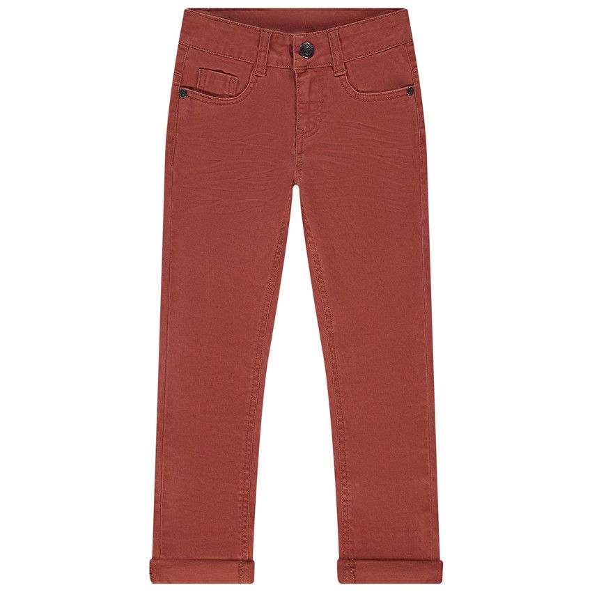 Pantalon en twill uni pour garçon - Marron