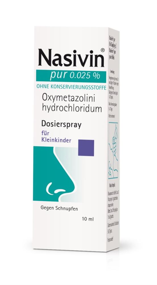 NASIVINE Pur 0.025 %<br>10 ml, Nasenspray, Nasenspray, Lösung