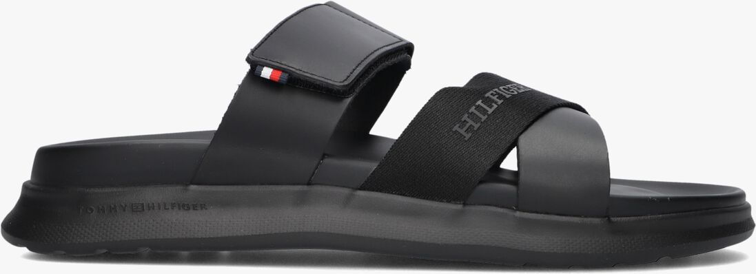 TOMMY HILFIGER zwarte tommy hilfiger slippers d density hilfiger