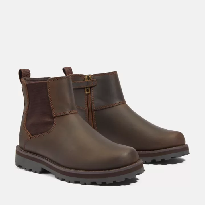 Chelsea boots Courma Kid pour enfant en marron foncé