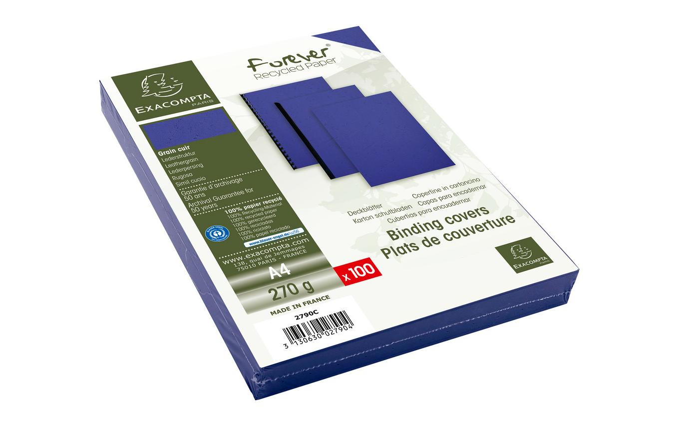 Einbanddeckel Evercover 270 g/m², 100 Stück, BlauDeckblätter ideal zum erstellen von Unterlagen