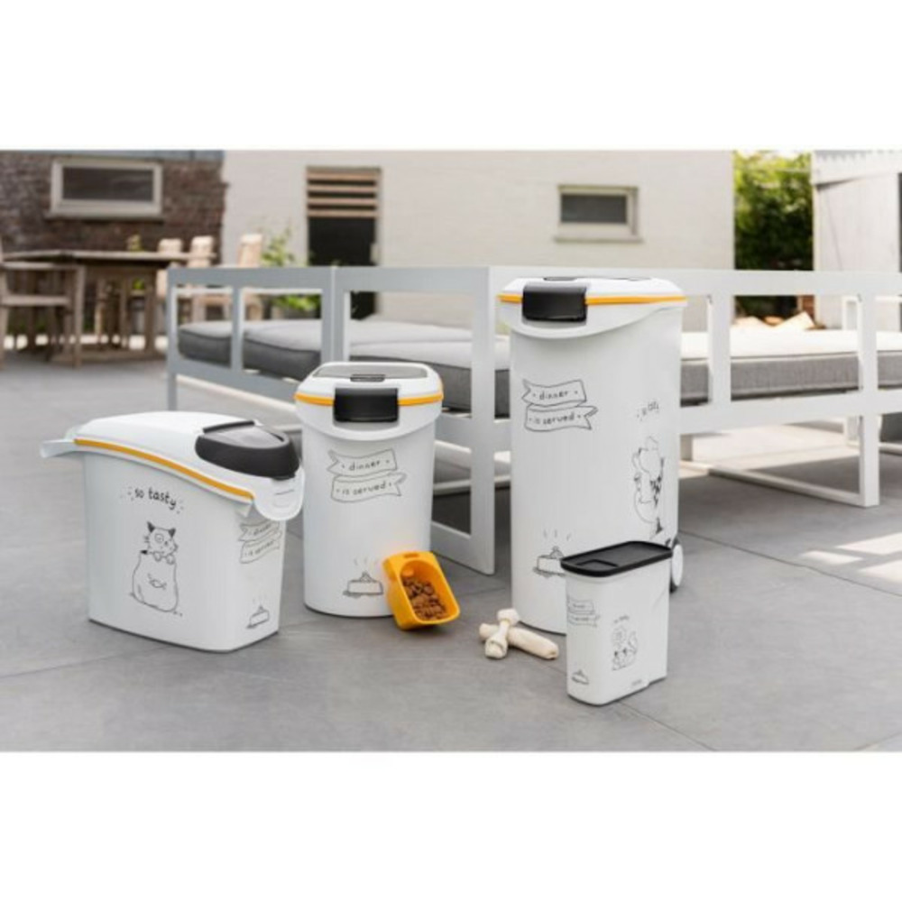 Curver récipient alimentaire a roulettes dinner is served chiens 15 l