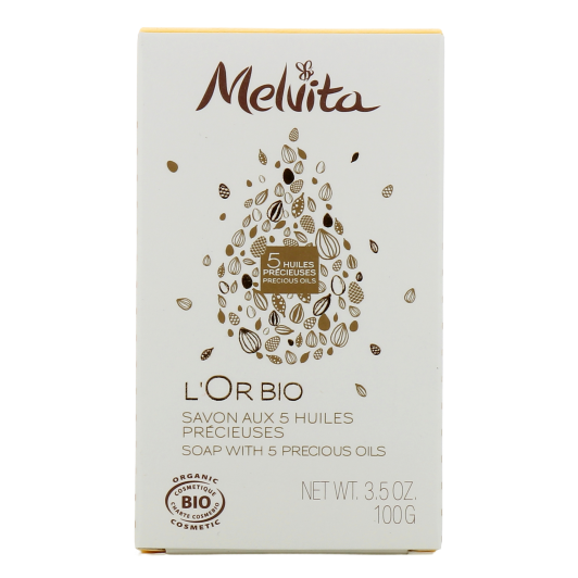 Savon solide aux 5 huiles précieuses Melvita L'or Bio