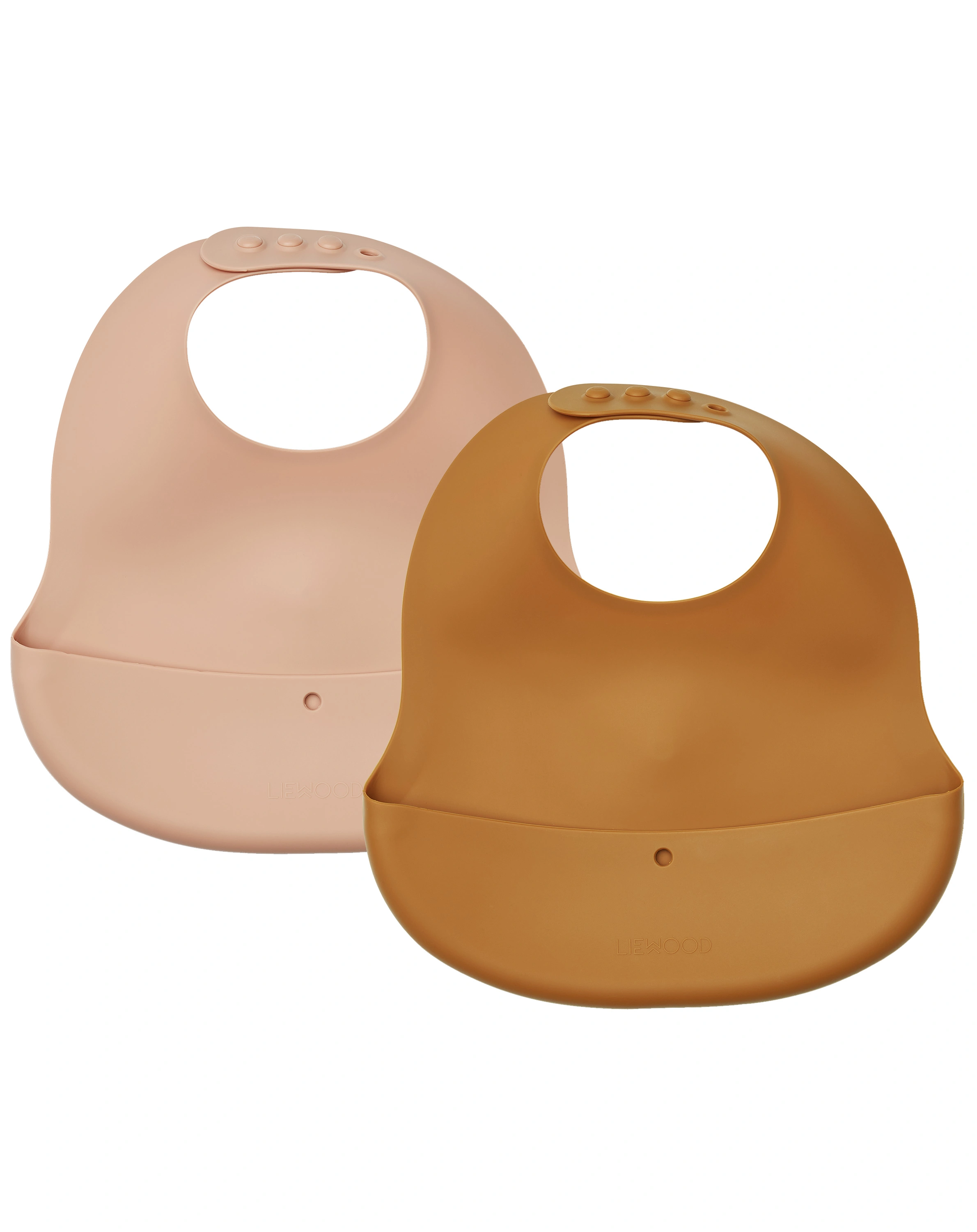 Silikon-Lätzchen EMBER mit Auffangschale 2-teilig in rose