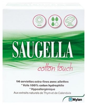 Cotton Touch Jour 14 Serviettes Extra-Fines avec Ailettes