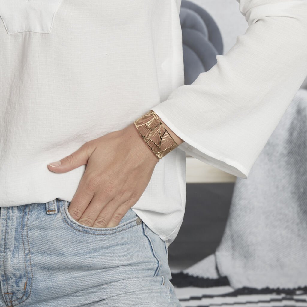 Bracelet Jonc Andor Acier Dore