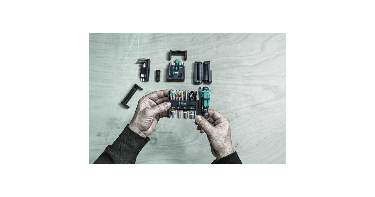 WeraTool-Check Modular 1, 21‑delig bitset  (Zwart/groen)