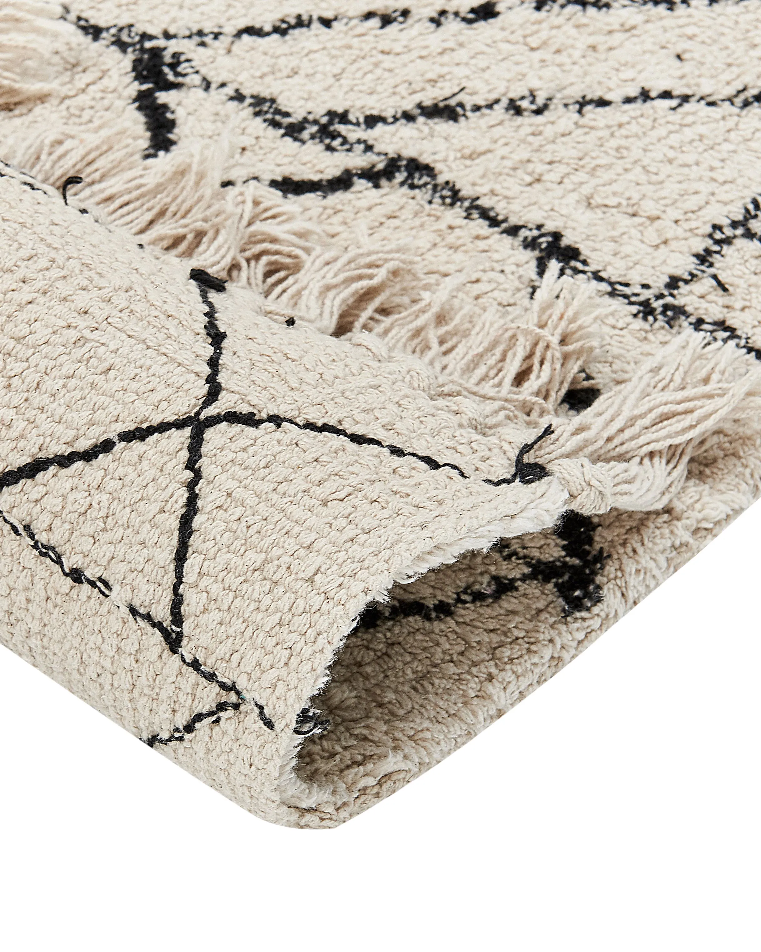 Vloerkleed ZEYNE Beige 160 x 230 cm Katoen