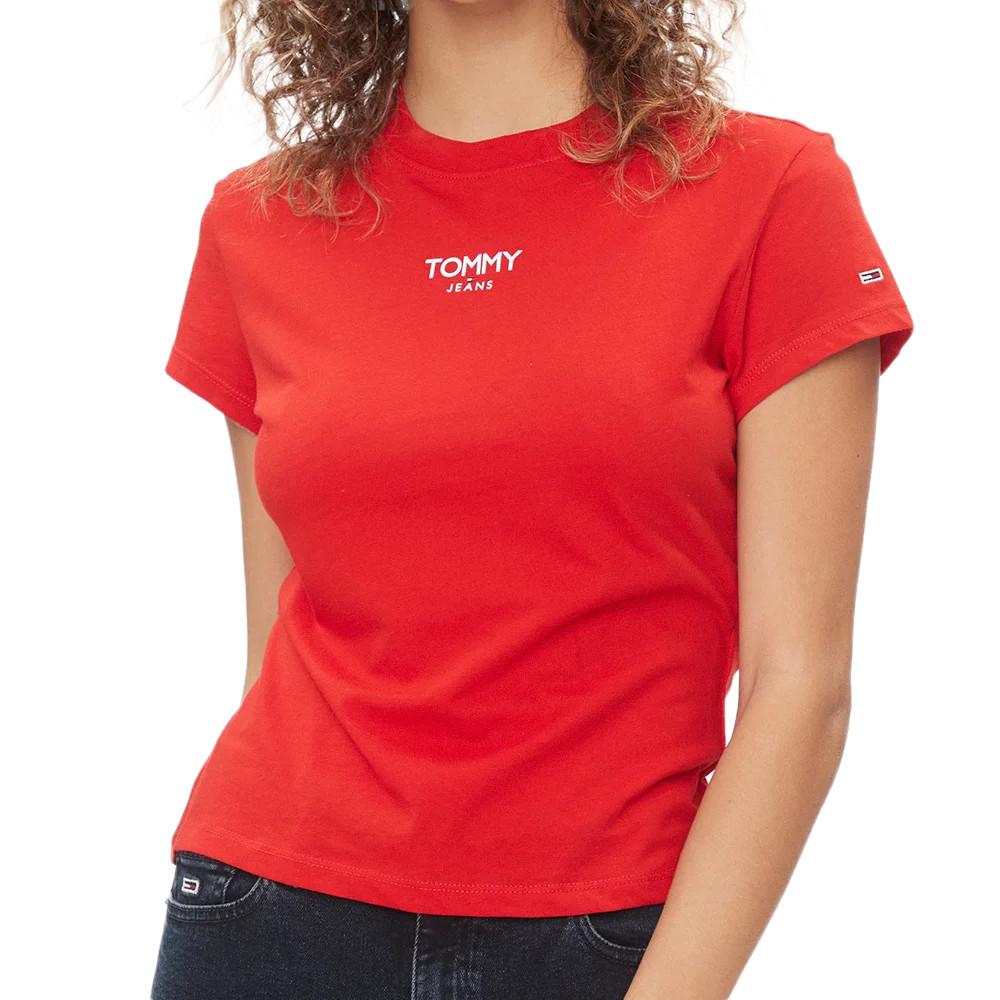 Tommy Hilfiger T-shirt Rouge Femme Tommy Hilfiger Essential