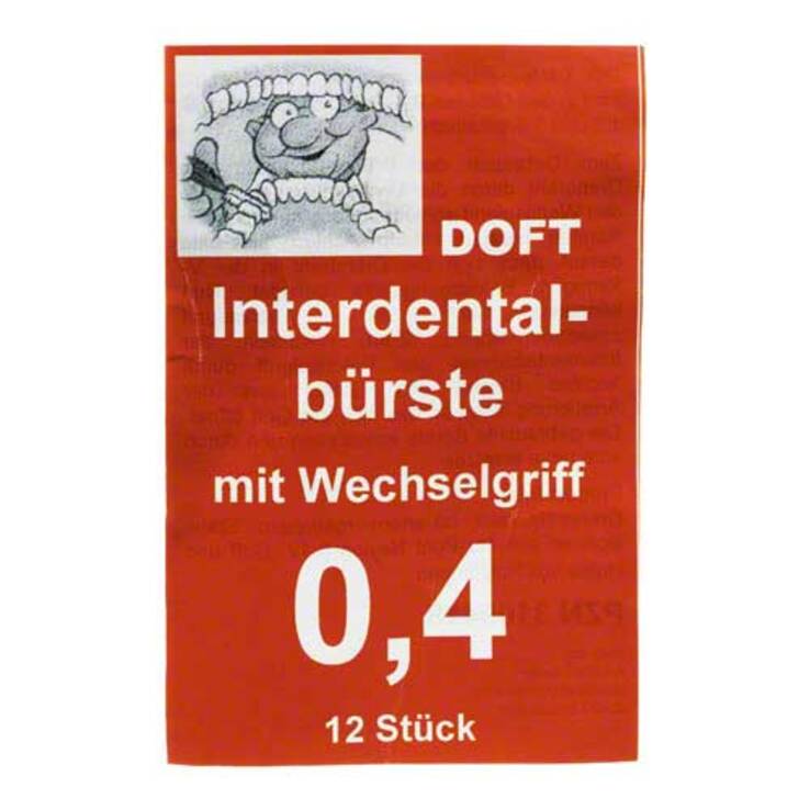 Interdentalbürste 0,4 mit Wechselgriff Doft, 12 St