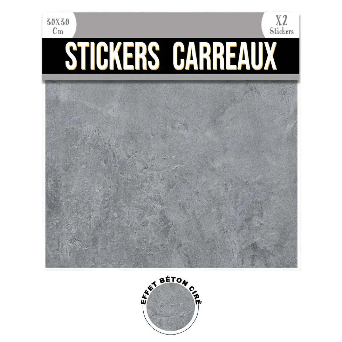 Sudtrading Sud Trading 2 Stickers Effet Béton Ciré - Gris