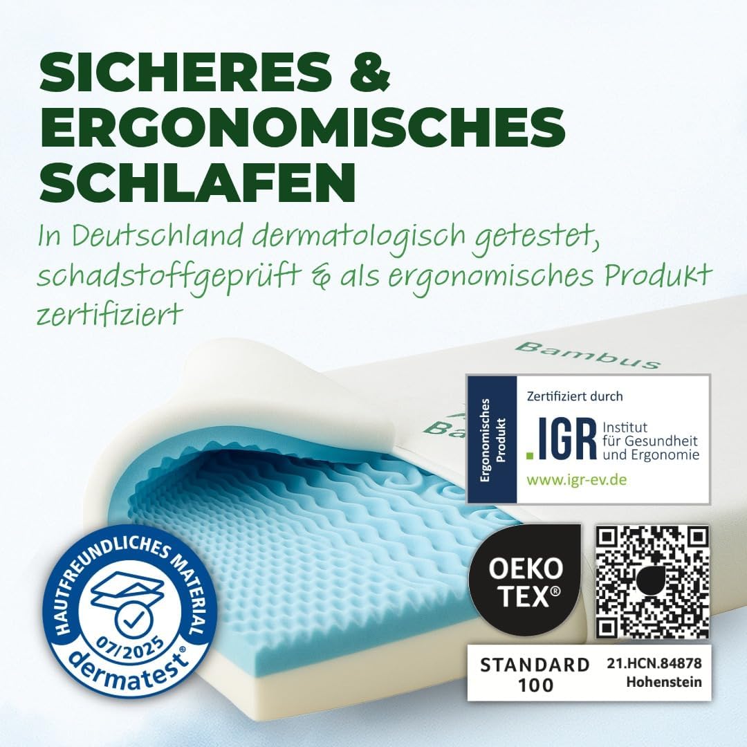 Welldora Premium Topper 160x200cm – ideal für unbequeme Matratze, Schlafsofa & Boxspringbett, wendbar mit 2 Härten, orthopädischer 5-Zonen-Matratzentopper, Oeko-TEX, Bambus & fachärztlich geprüft