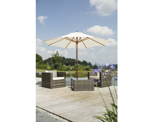 Schneider Malaga parasol Ø 300 H 257 cm Polyester 180 g/m² naturel