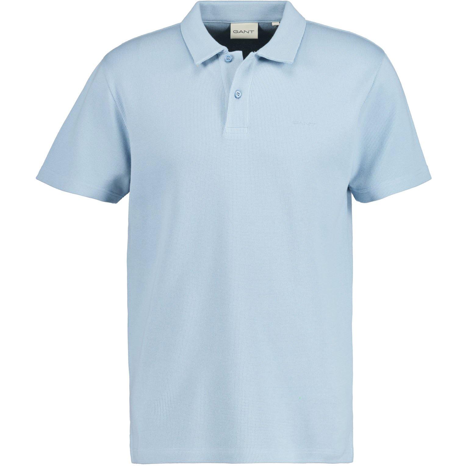 Gant WAFFLE TEXTURE SS-PIQUE DOVE BLUE S