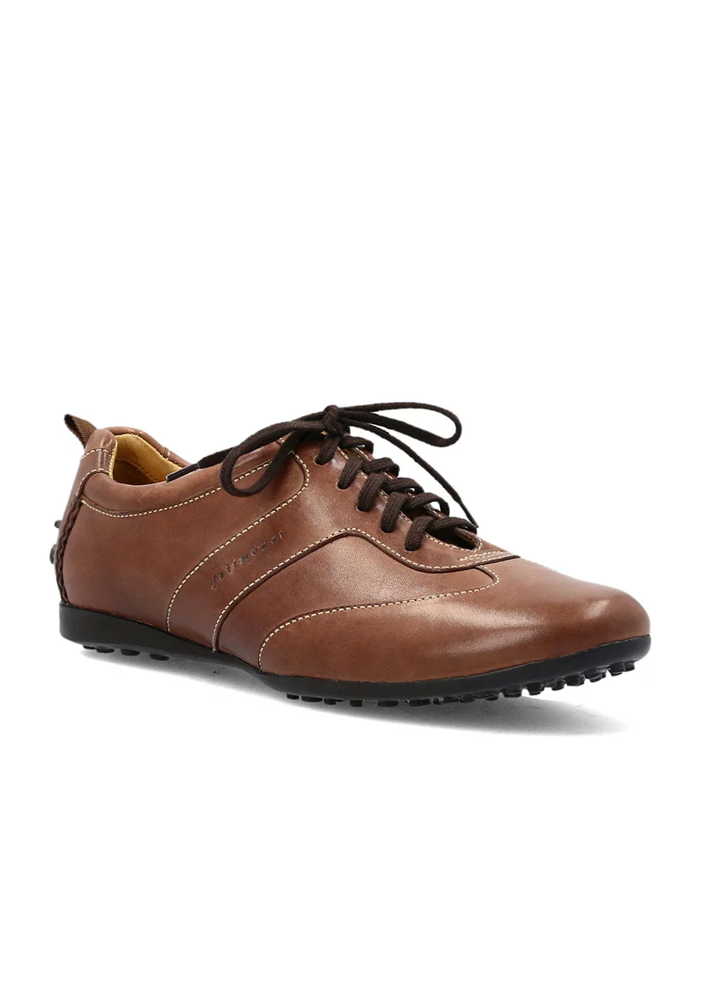 SNEAKER CUIR NOISETTE
