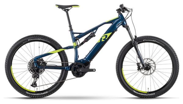 VTT Electrique Tout-Suspendu Raymon FullRay 130E 6.0 Sram SX 12V 630Wh 27.5'' Bleu Vert