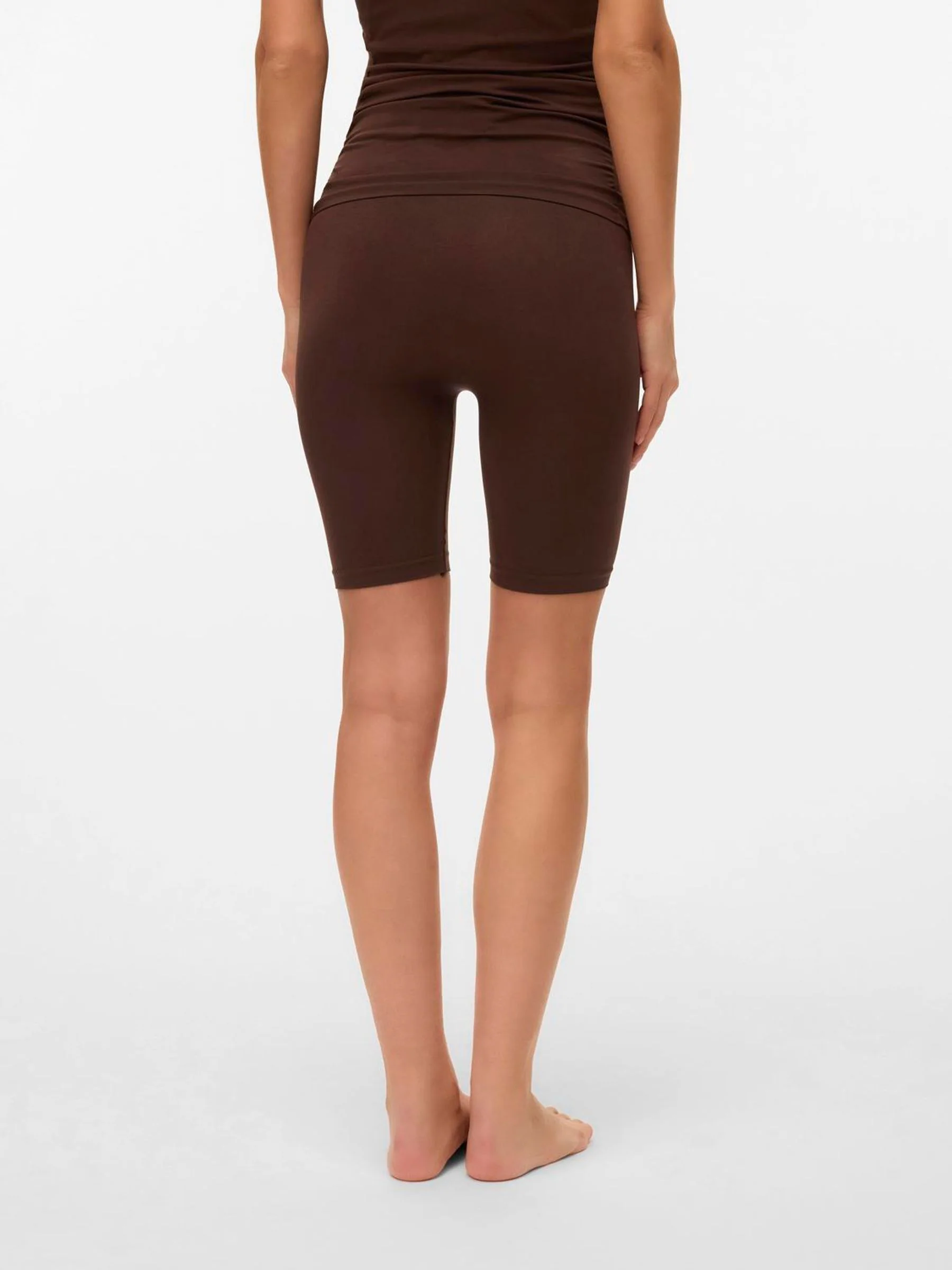 Donkerbruin - Mamalicious Maternity Seamless Leggings