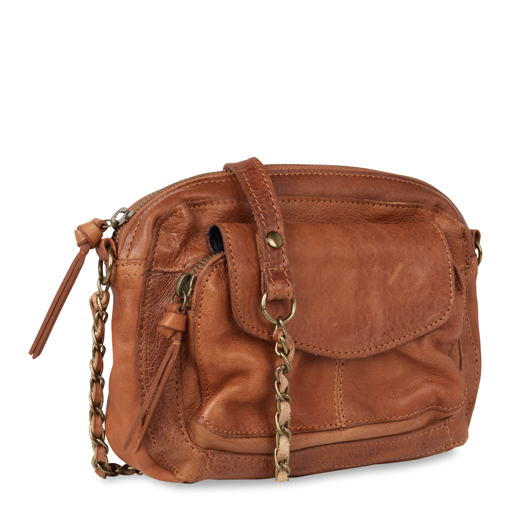 NAINA - Sac bandoulière en cuir | Doré