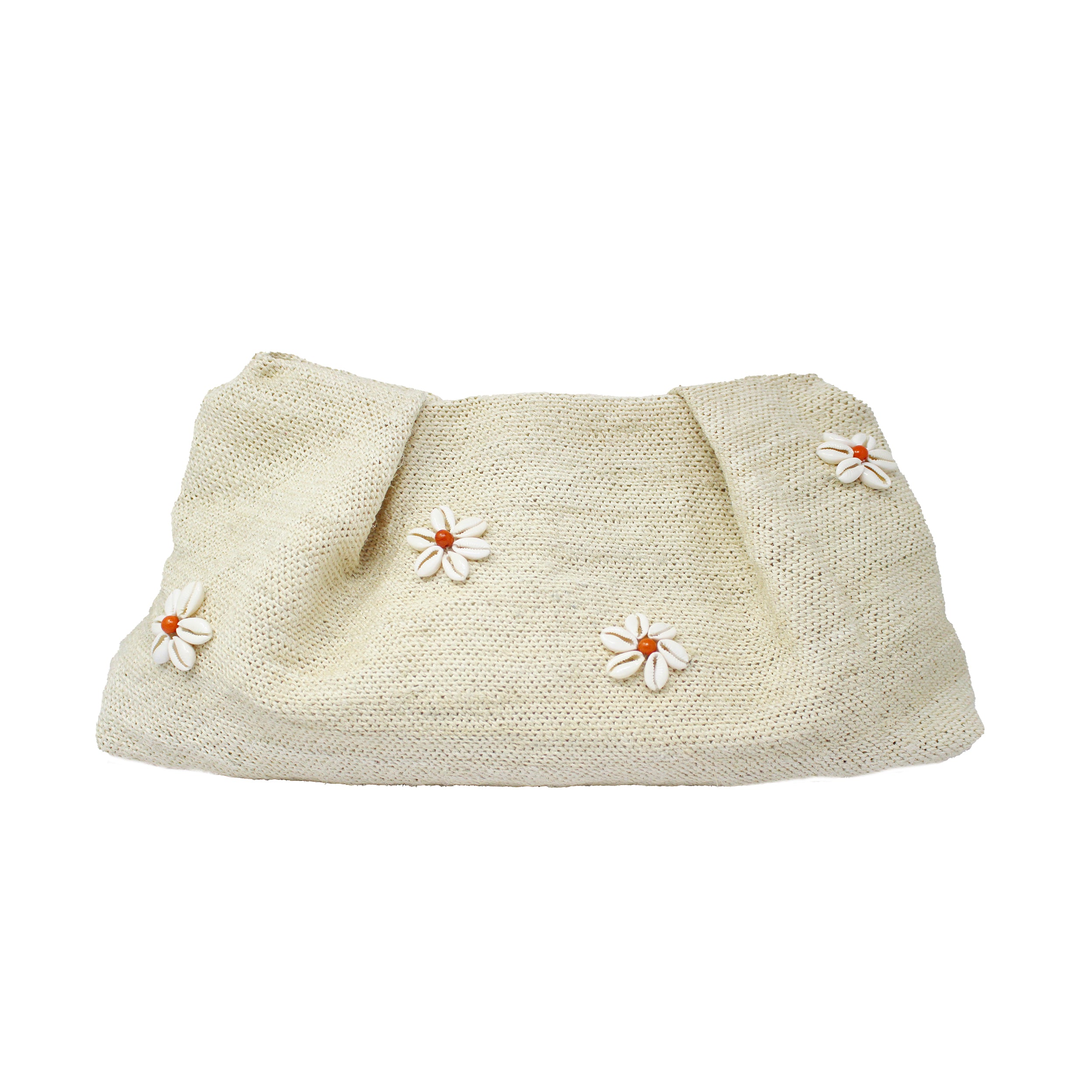 Pochette Maxi en sisal avec coquillages