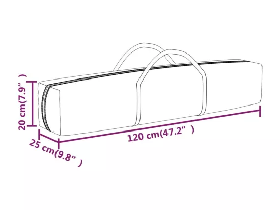 Tente de réception pliable Anthracite 3x6 m