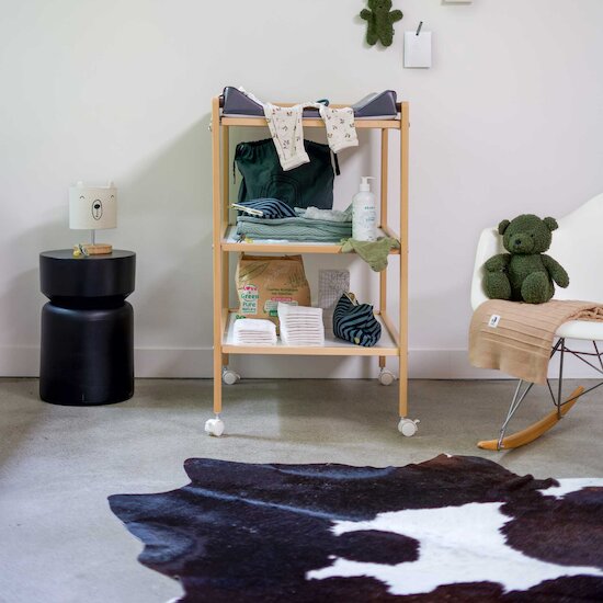 Table à langer deux étagères   Hêtre        de               Formula Baby