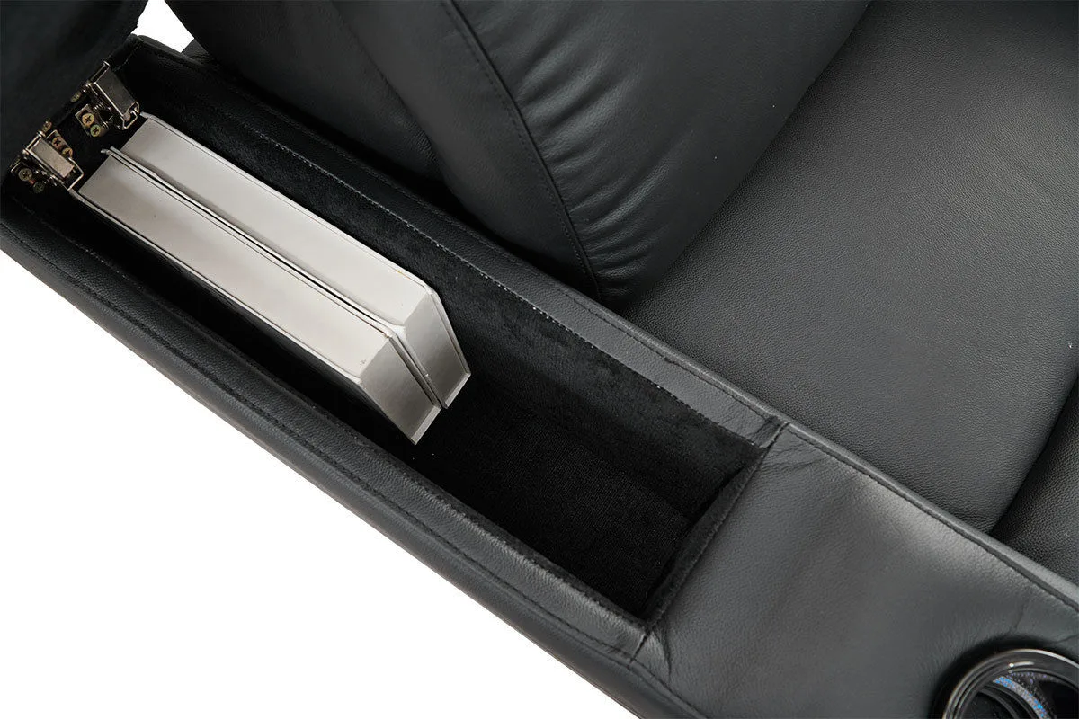 Lumene Hollywood Luxury III Noir (3 places, cuir synthétique) Fauteuils cinéma