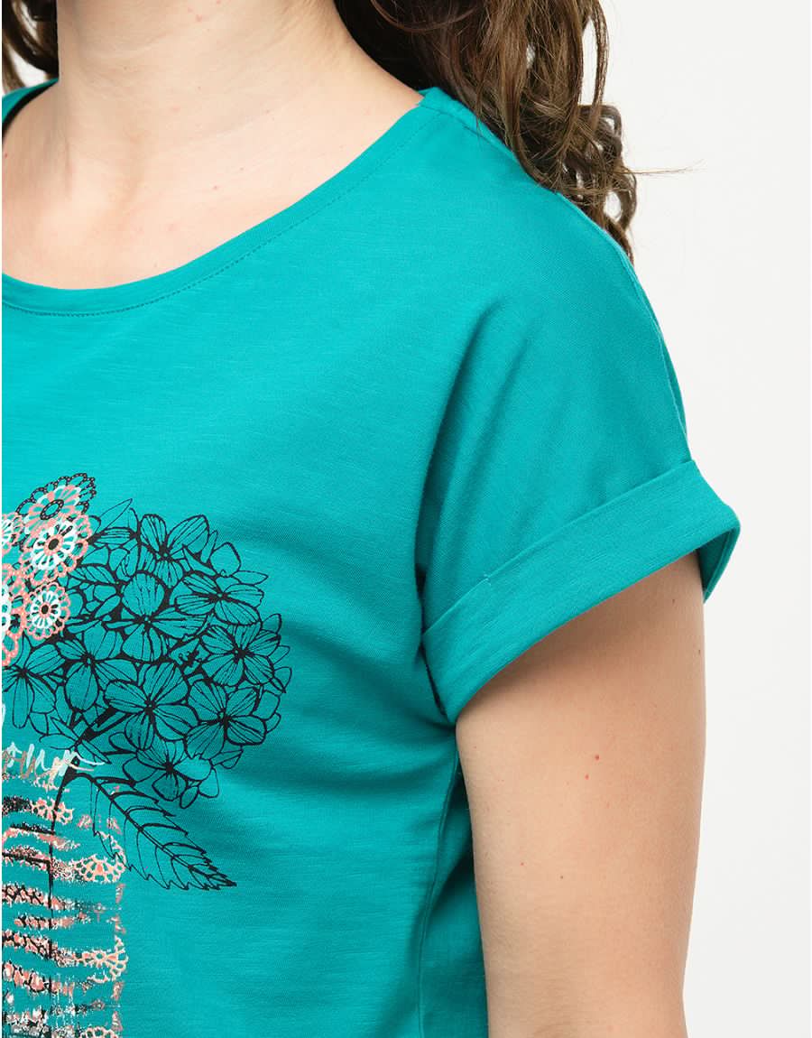 T-shirt vert 100% coton