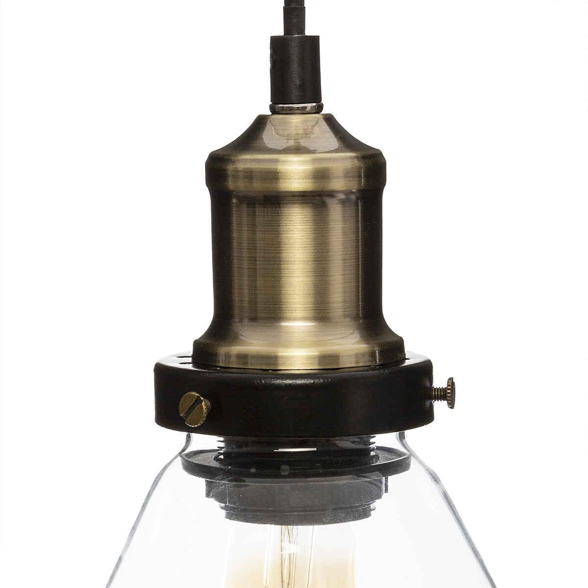 SUSPENSION ALAK VERRE CONIQUE H.22CM